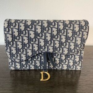 Dior Saddle Pouch With Chain In Pristine Condition
